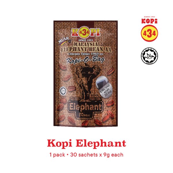 434 kopi elephant (kopi _434_ RASA 1960 an) 30 uncang 麻坡 60年代咖啡 30袋-01