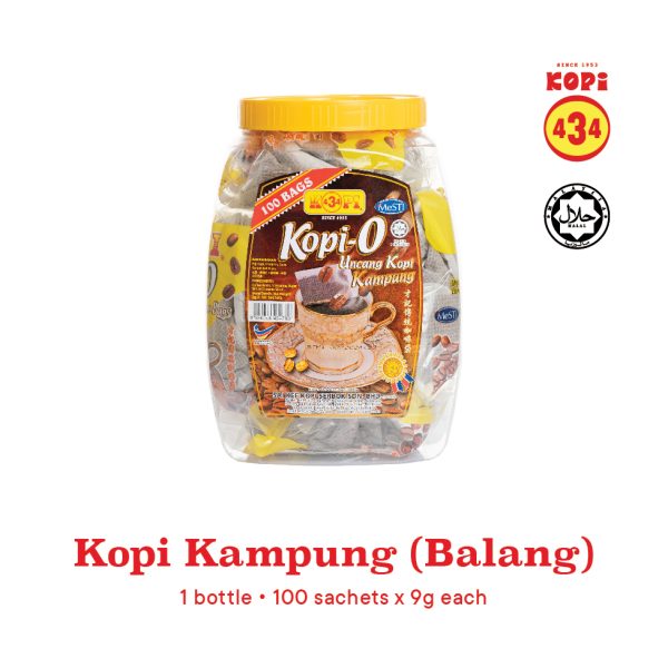 KOPI 434 MUAR 100uncang (black coffee) 麻坡 434 黑咖啡 传统咖啡-01