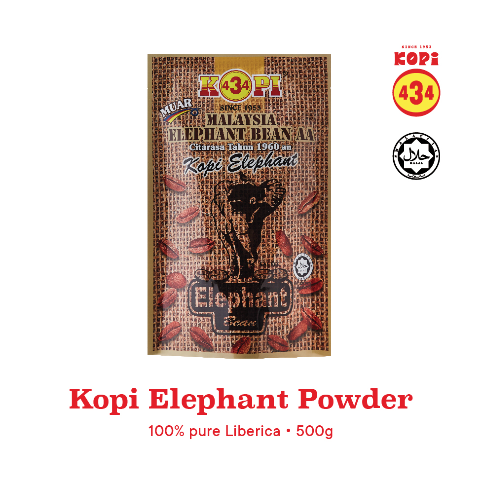 Kopi 434 Muar Serbuk kopi elephant (kopi _434_ RASA 1960 an) 500g-01