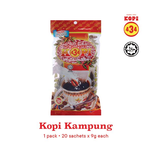 Muar KOPI 434 20uncang (black coffee) kopi o kosong 麻坡 434 黑咖啡 传统咖啡-01